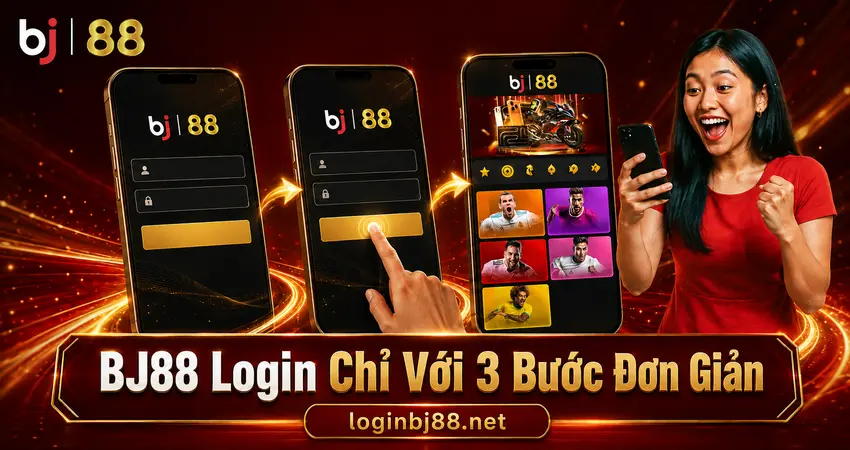 BJ88 Login – 3 Bước Đăng Nhập Nhanh & An Toàn