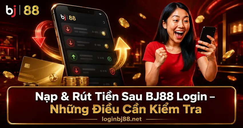 BJ88 Nạp Rút Tiền – Kiểm Tra Giao Dịch Sau Login